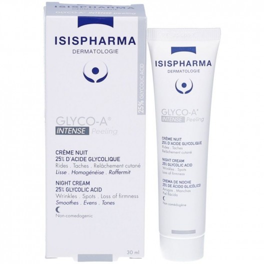 Isispharma Glyco-A Intense Peeling Нощен пилинг крем с 25% гликолова киселина, 30 мл Isispharma Glyco-A Intense Peeling Нощен пилинг крем с 25% гликолова киселина, 30 мл